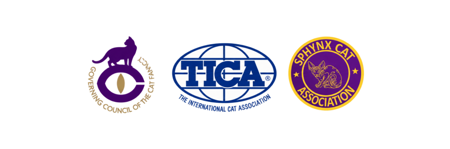 RiviaSphynx Registration and Award Logos RiviaSphynx breeder registration and award logos, including TICA and GCCF